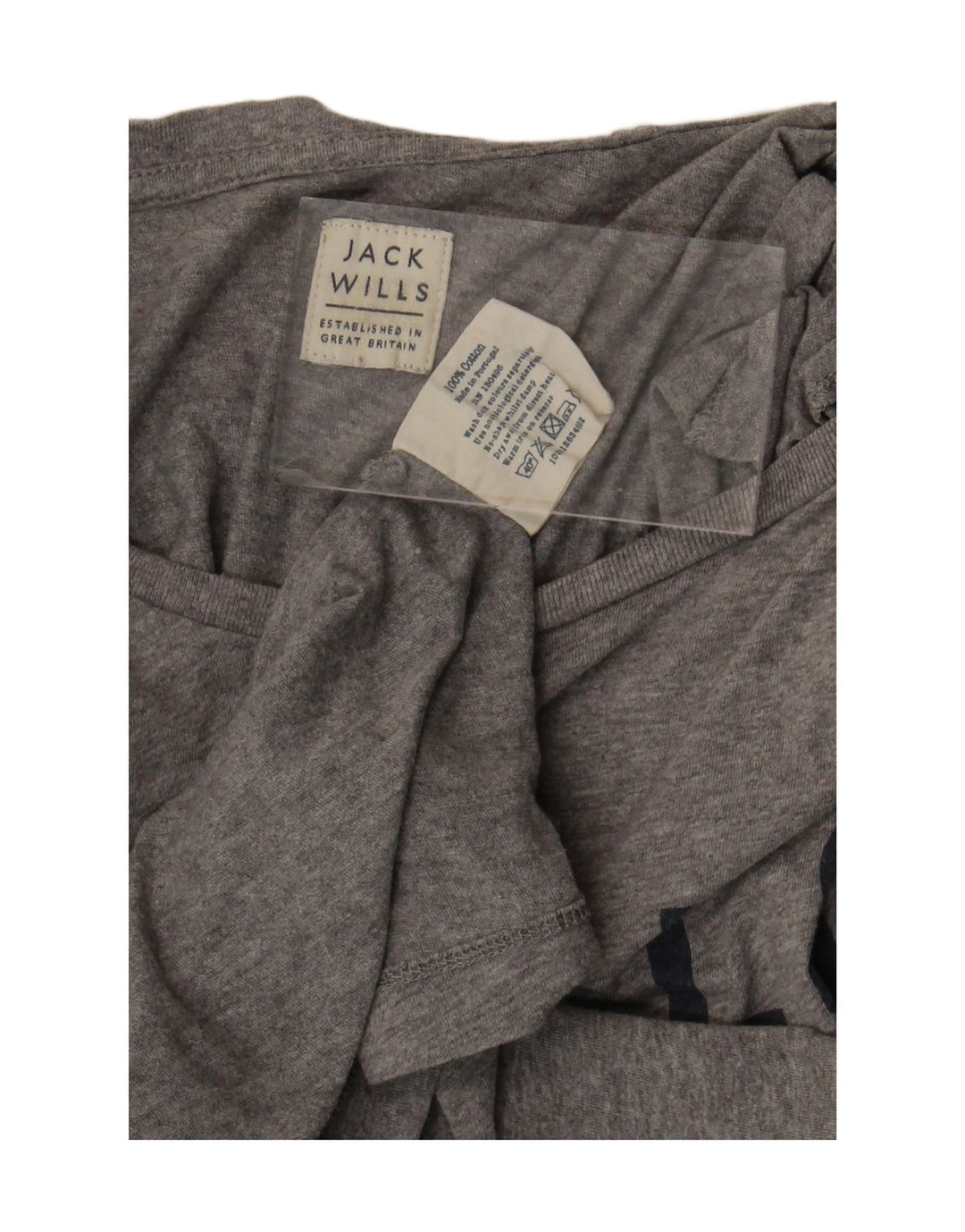 JACK WILLS Herren-T-Shirt mit Grafik, Größe S, Grau, Baumwolle