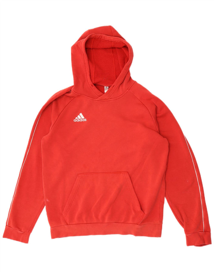 Adidas Herren Kapuzenpullover aus mittelroter Baumwolle