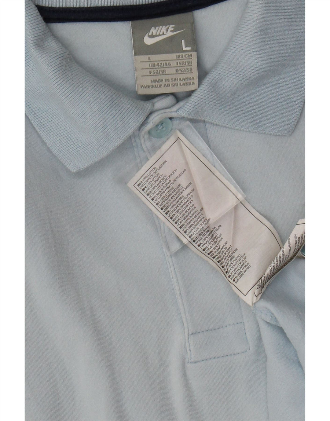 Nike Herren-Poloshirt, große blaue Baumwolle