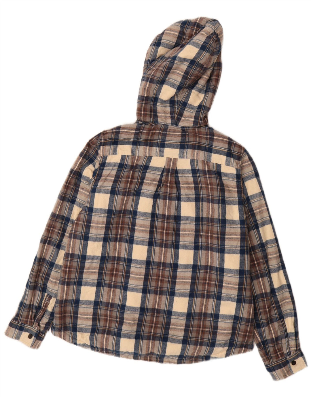 L.L.Bean Herren Relaxed Fit Sherpa Jacke UK 36 Small Marineblau kariert Baumwolle