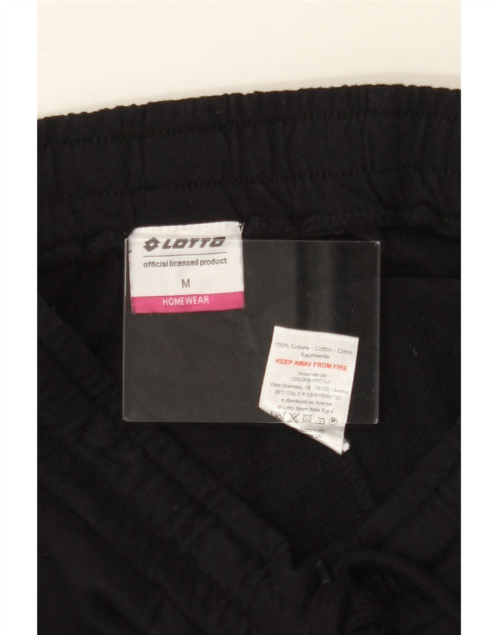 LOTTO Womens Sport Shorts UK 14 Medium  Black Cotton Vintage Lotto and Second-Hand Lotto from Messina Hembry 