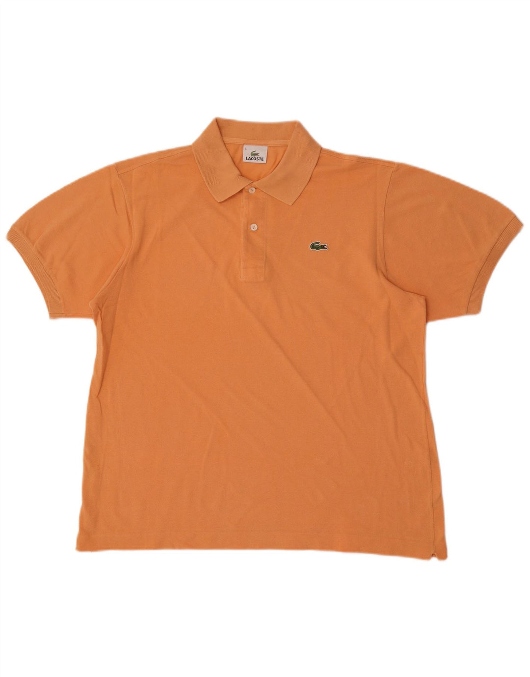 Lacoste Herren-Poloshirt, Größe 5, große orangefarbene Baumwolle