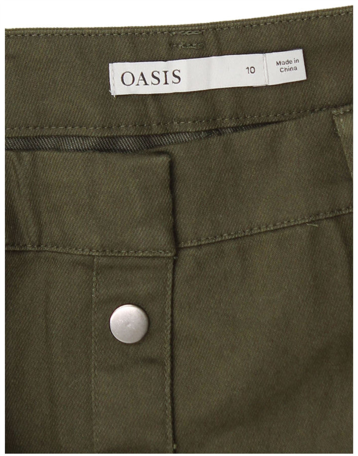 Oasis Mini-Cargo-Rock für Damen, UK 10, Größe S, W28, grüne Baumwolle