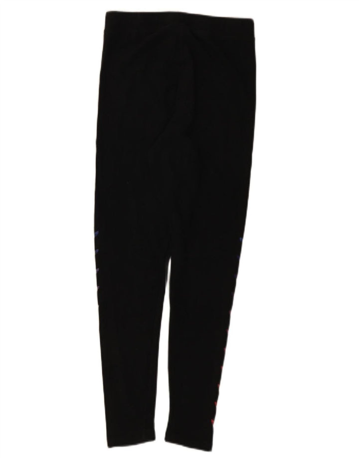 Adidas Damen Graphic Leggings UK 12 Mittelschwarze Baumwolle