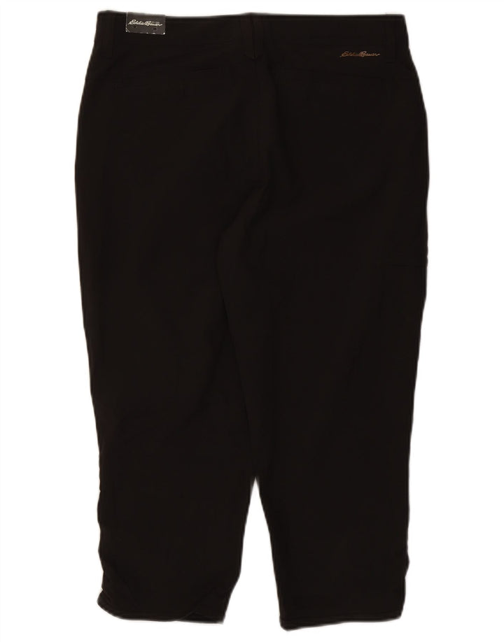 Eddie Bauer Damen Caprihose US 6 Medium W30 L20 Schwarz Polyester