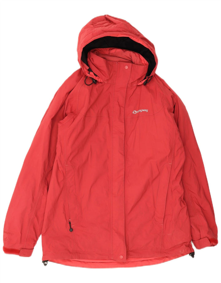 Sprayway Damen-Regenjacke mit Kapuze, UK 10, Größe S, Rot, Polyamid