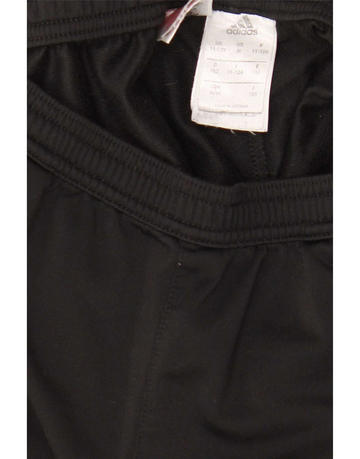 Adidas Jungen-Trainingshose, Jogginghose, 11–12 Jahre, schwarzes Polyester