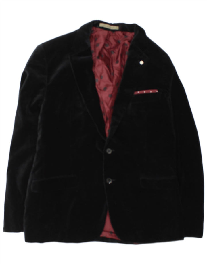 Zara Herren 2-Knopf-Blazerjacke EU 56 XL Schwarz