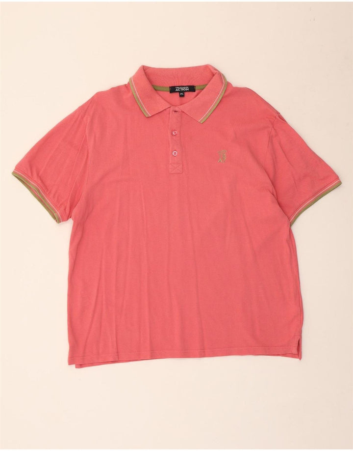 Trussardi Herren Poloshirt 2XL Rosa Baumwolle