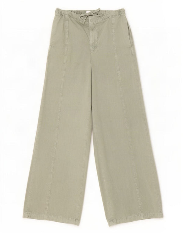 Zara Mädchen-Hose mit hoher Taille und weitem Bein, 13–14 Jahre, W26 L28, grüne Baumwolle