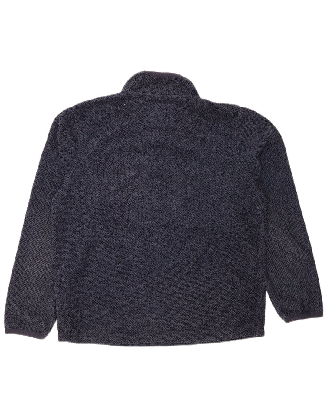 WEIRD FISH Herren-Sweatshirt mit Reißverschluss am Hals, groß, marineblaues Polyester