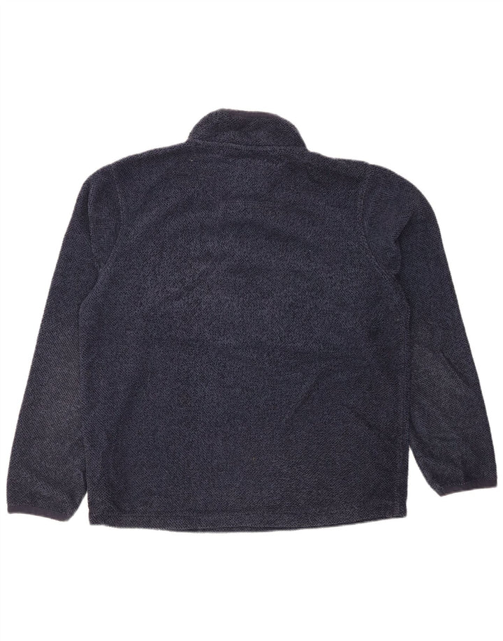 WEIRD FISH Herren-Sweatshirt mit Reißverschluss am Hals, groß, marineblaues Polyester