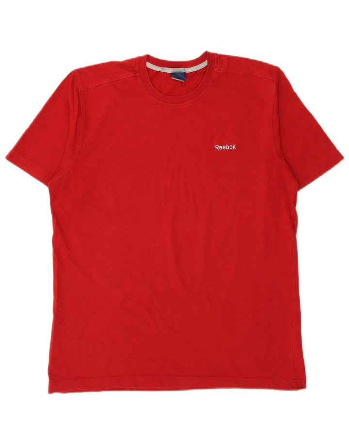 Reebok Herren T-Shirt Top Mittelrote Baumwolle