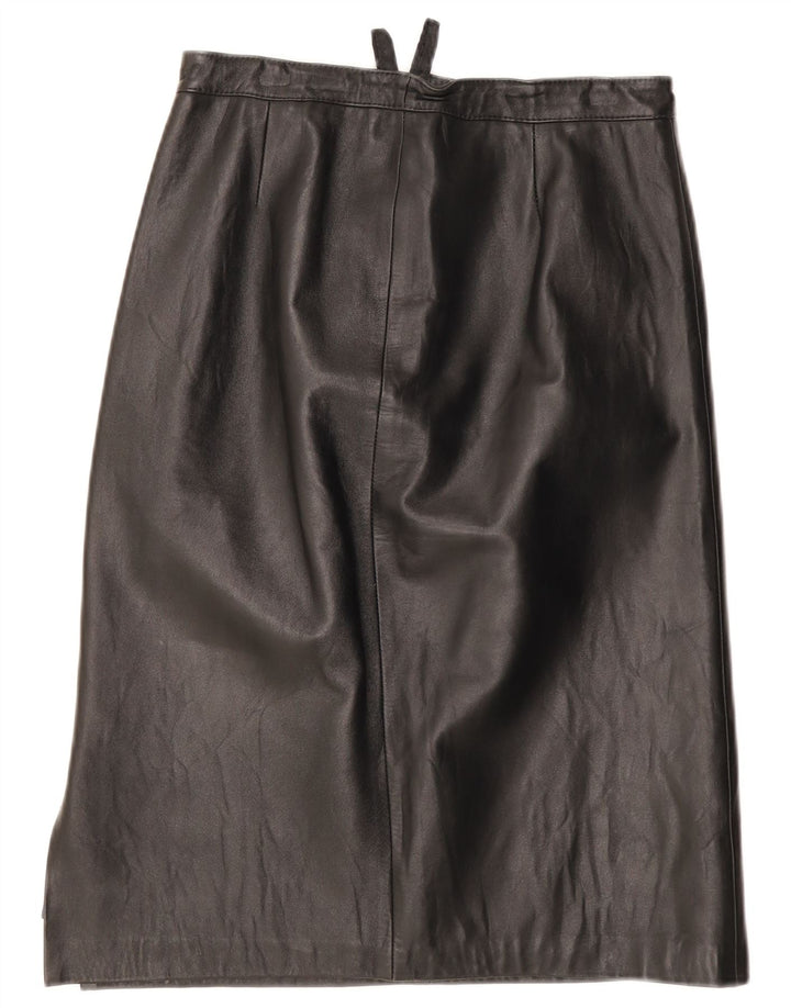 Vintage Damen Lederrock W28 Medium Schwarz