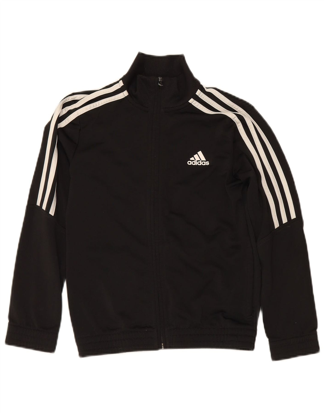 Adidas Jungen Trainingsanzug Top Jacke 9-10 Jahre Schwarzes Polyester