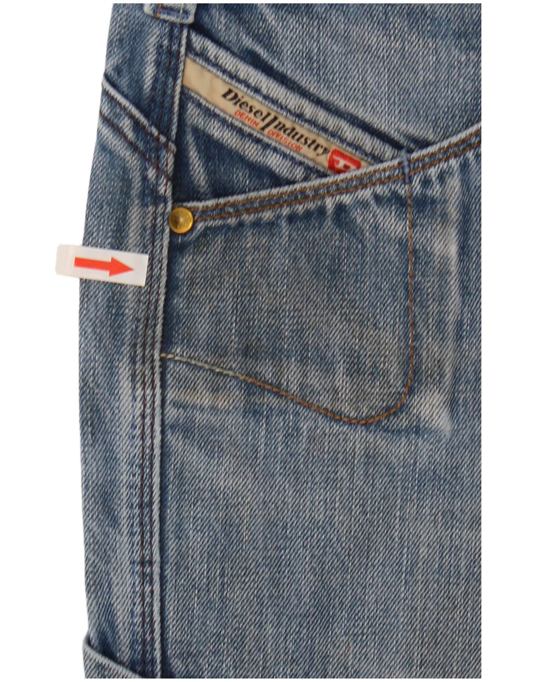 Diesel Damen Cargo Loose Jeans W30 L30 Blaue Baumwolle