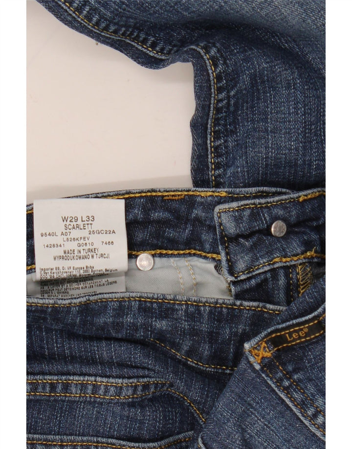 LEE Damen Scarlet Slim Jeans W29 L27 Blaue Baumwolle