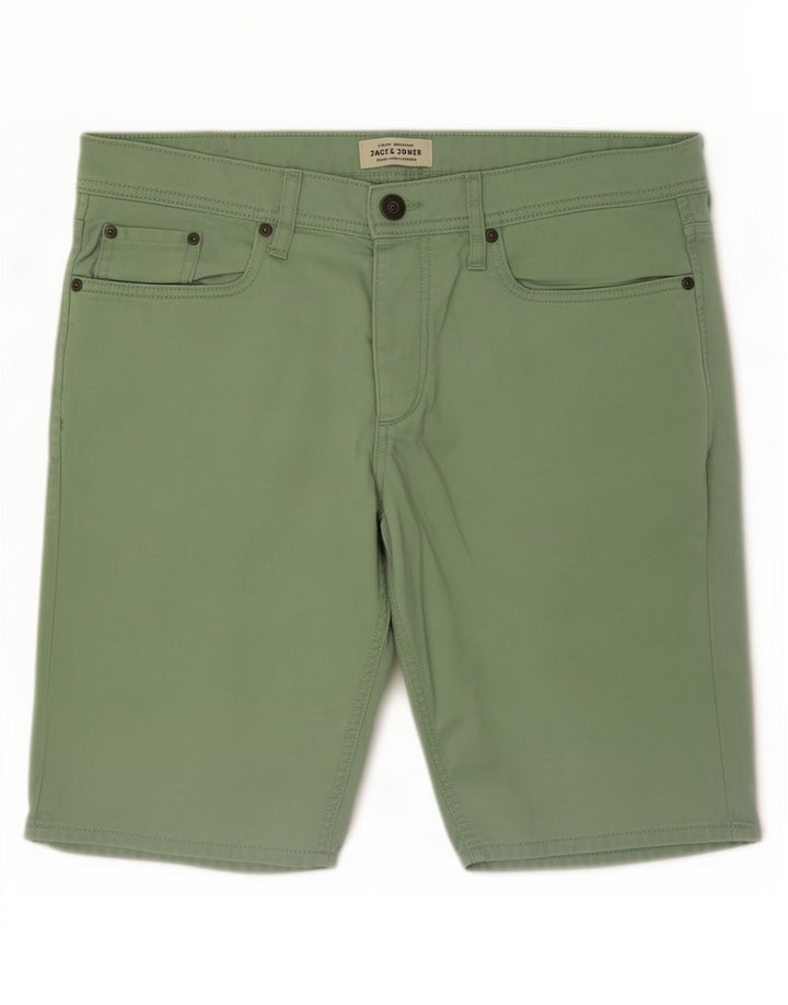 Jack & Jones Herren-Jeansshorts, mittelgroß, W34, grüne Baumwolle