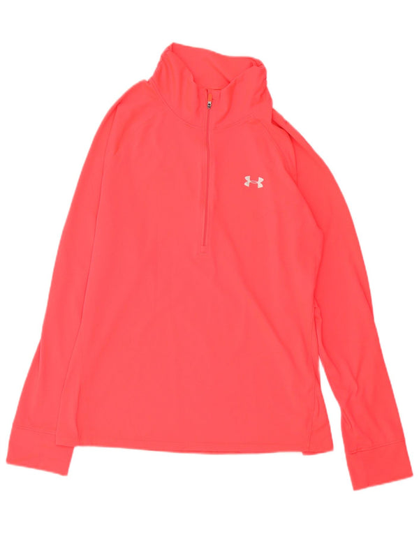 Under Armour Damen-Pullover-Trainingsanzugoberteil mit Reißverschluss, UK 18, XL, Rosa, Polyester
