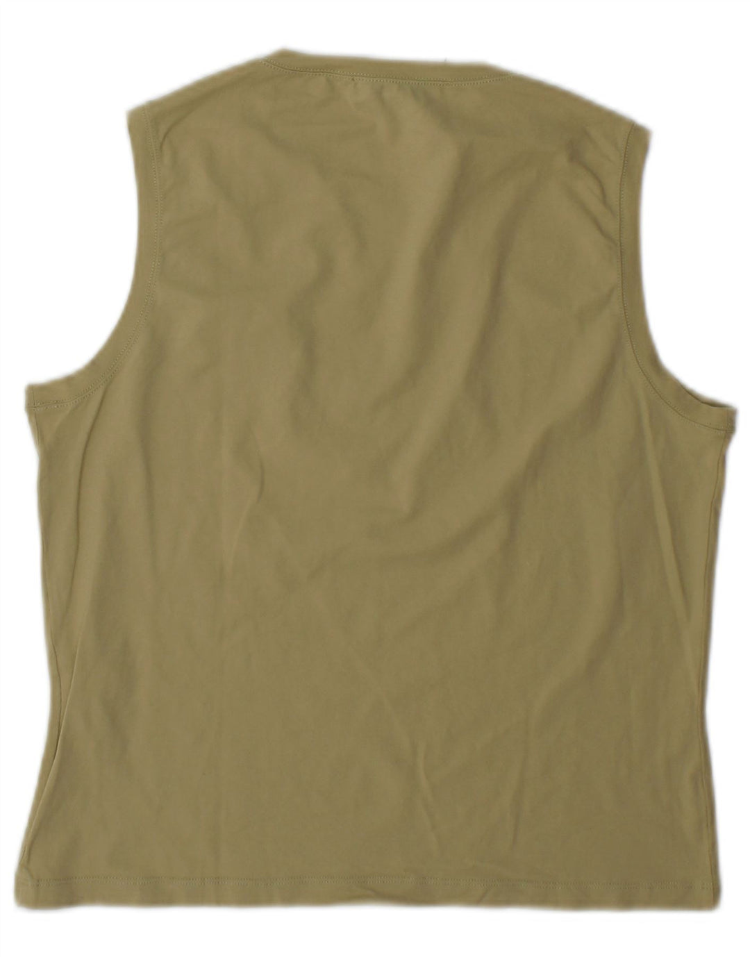 Sportmax Damen Weste Top UK 14 Large Khaki Baumwolle