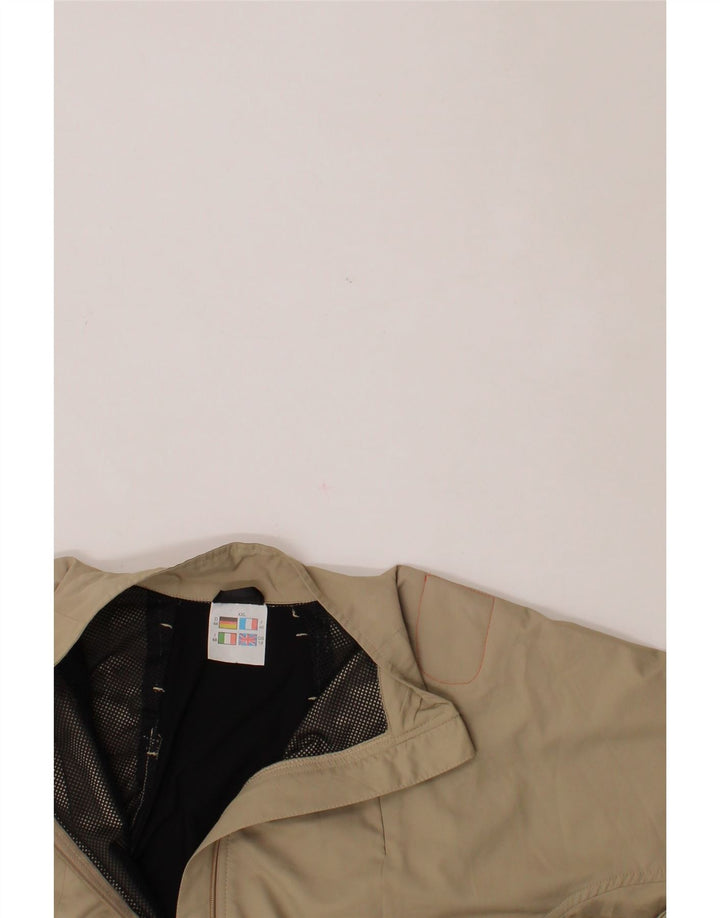 ASICS Womens Rain Jacket UK 18 XL Beige Colourblock Polyester Vintage Asics and Second-Hand Asics from Messina Hembry 