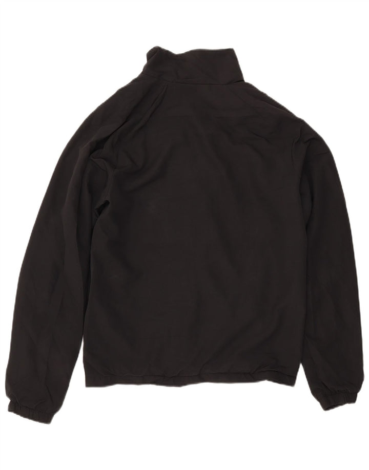 NIKE Damen-Trainingsanzug-Oberteiljacke UK 14 Mittelschwarzes Polyester