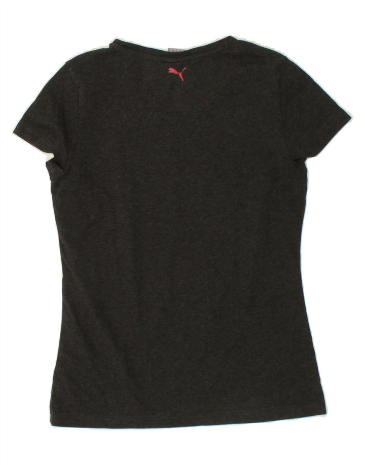 PUMA Womens Graphic T-Shirt Top UK 12 Medium Grey Flecked Vintage Puma and Second-Hand Puma from Messina Hembry 