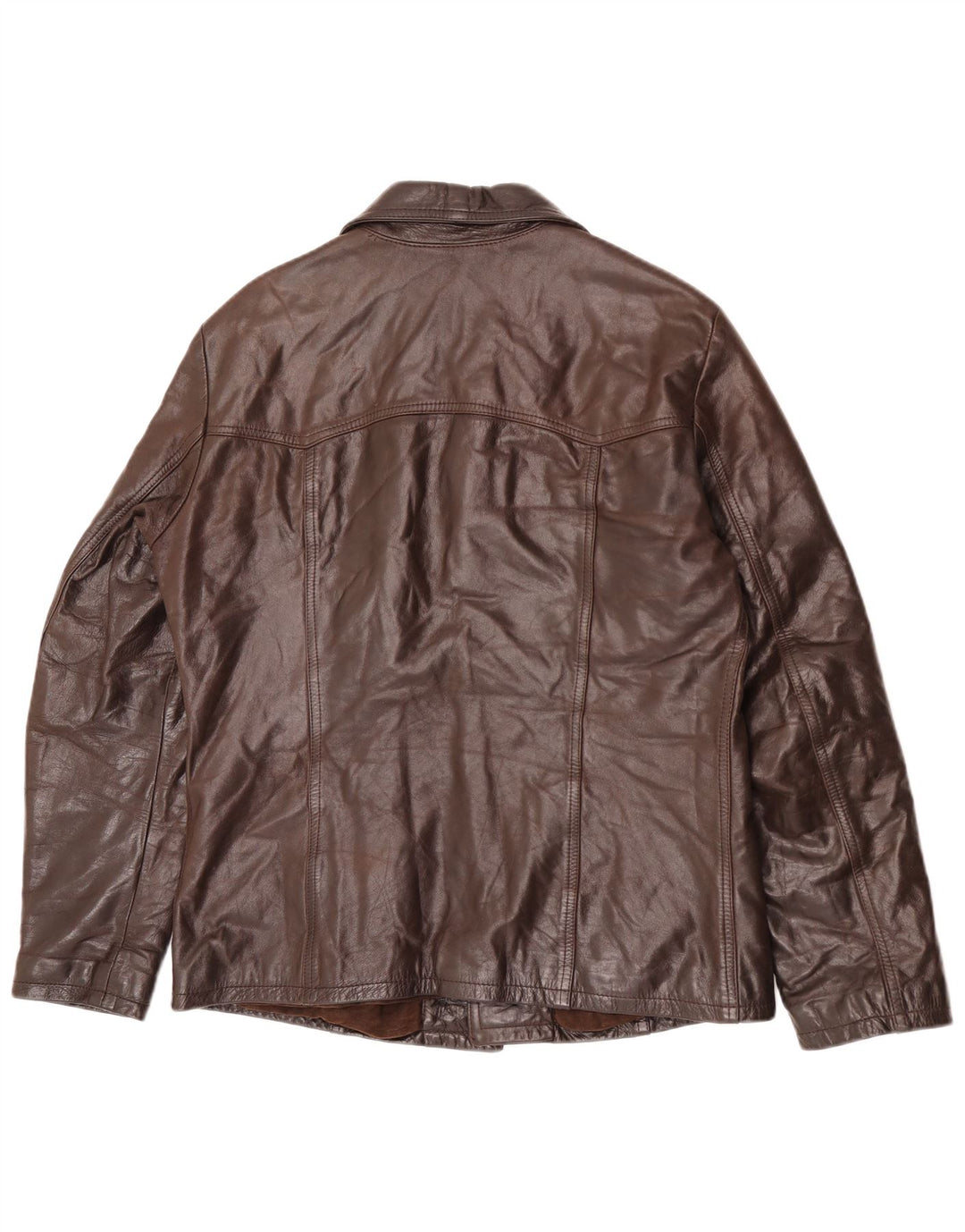 Vintage Herren Lederjacke IT 48 Mittelbraunes Leder