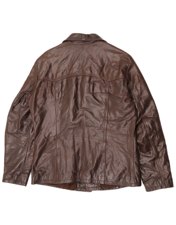 Vintage Herren Lederjacke IT 48 Mittelbraunes Leder