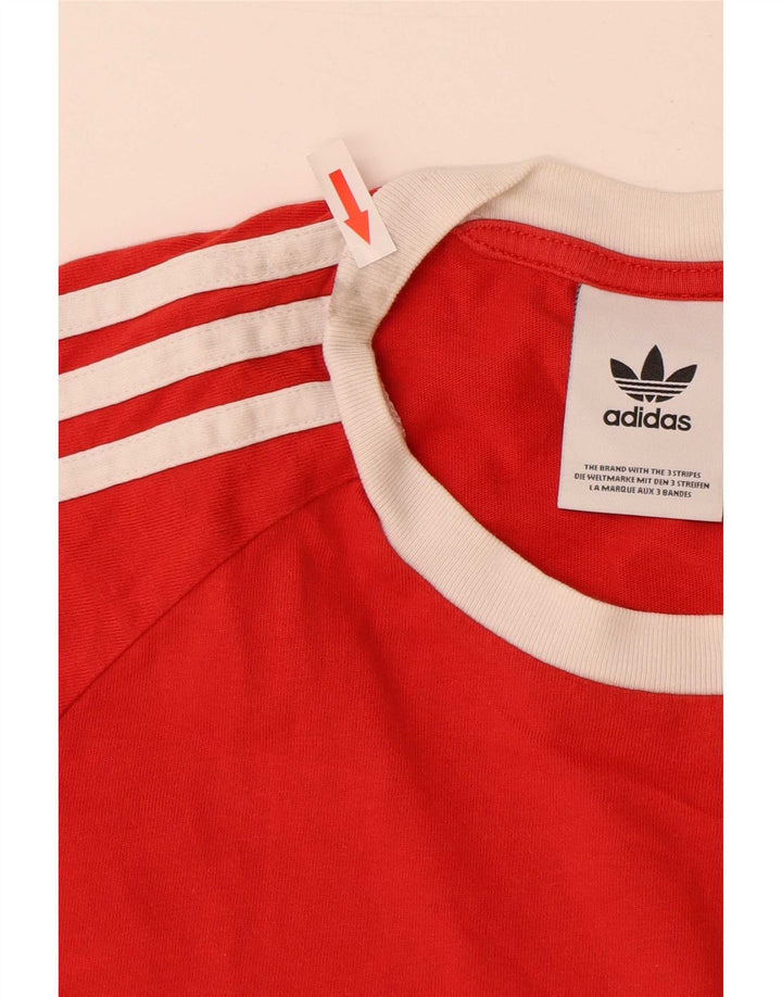 Adidas Herren T-Shirt Top Small Rot Baumwolle
