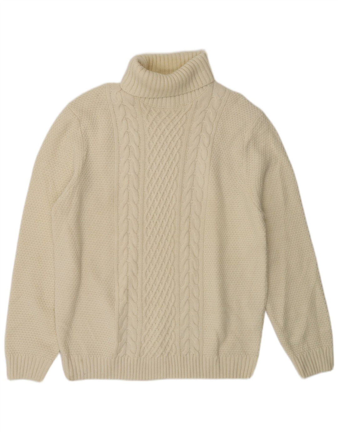PIOMBO Herren Rollkragenpullover Pullover 2XL Weiß Acryl