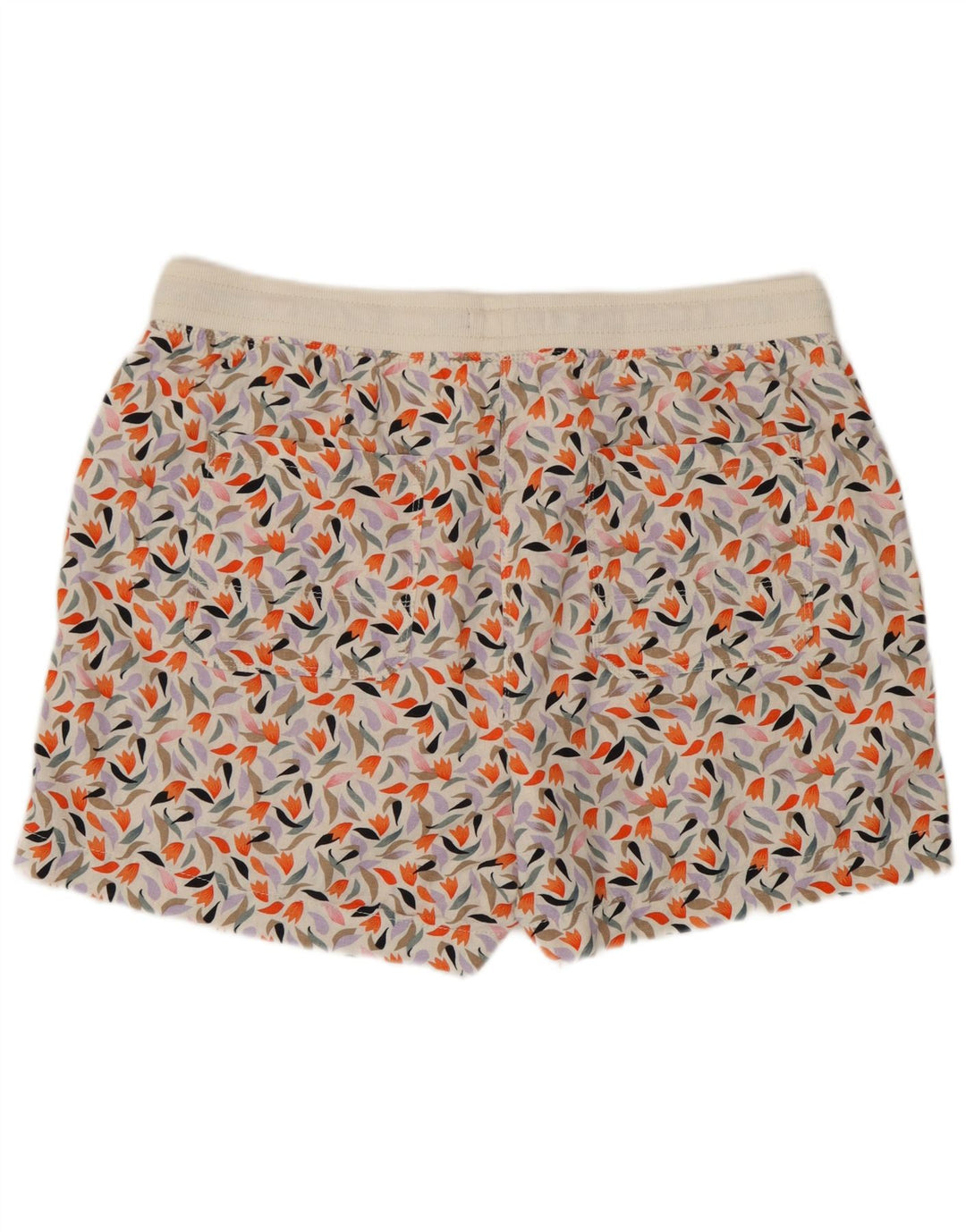 Marks & Spencer Damen-Shorts, UK 16, großes, mehrfarbiges, geblümtes Leinen
