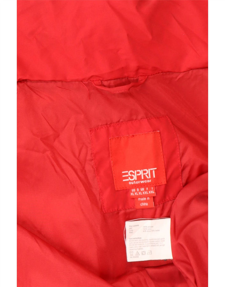 Esprit Damen Wattierte Jacke UK 18 XL Rot Polyester