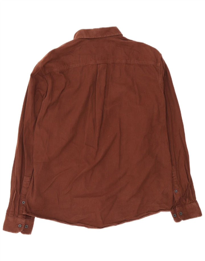 Eddie Bauer Herren-Flanellhemd mit klassischer Passform, Größe L, Braun