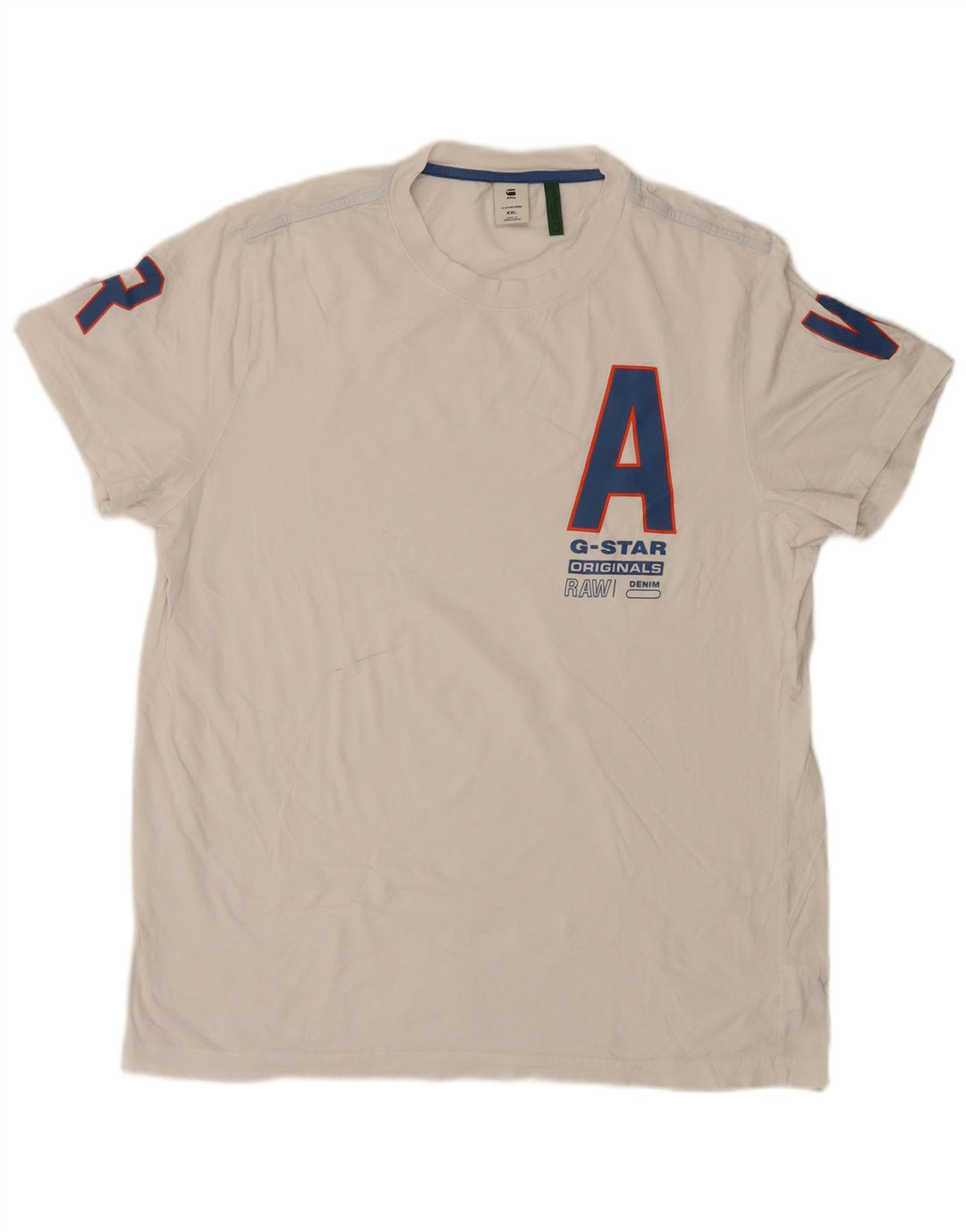 G-Star Herren Grafik T-Shirt Top 2XL Weiße Baumwolle