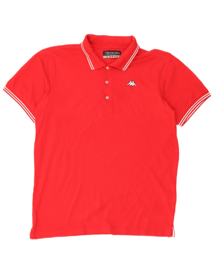 Kappa Herren-Poloshirt, große rote Baumwolle