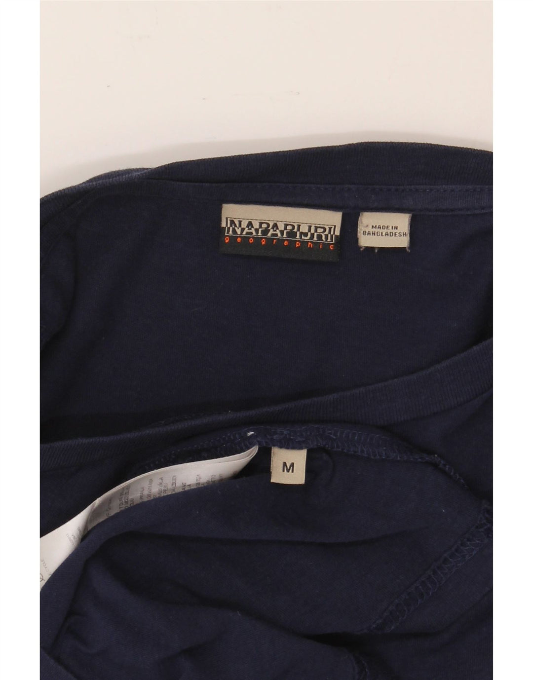 NAPAPIJRI Mens T-Shirt Top Medium Navy Blue Cotton Vintage Napapijri and Second-Hand Napapijri from Messina Hembry 