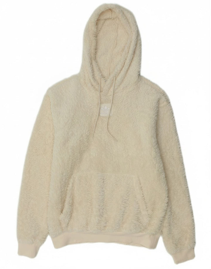 Adidas Herren Kapuzen-Fleecepullover XS Beige Polyester