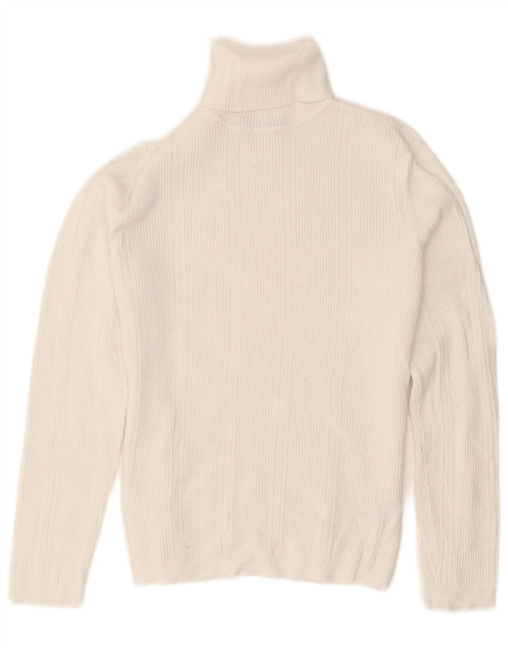 Marks & Spencer Rollkragenpullover für Damen, UK 12, mittelweiße Viskose