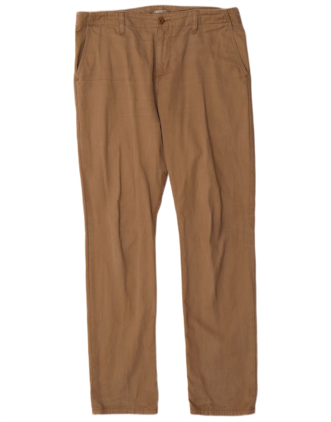 CARHARTT Herren Slim Chinohose W34 L32 Beige Baumwolle