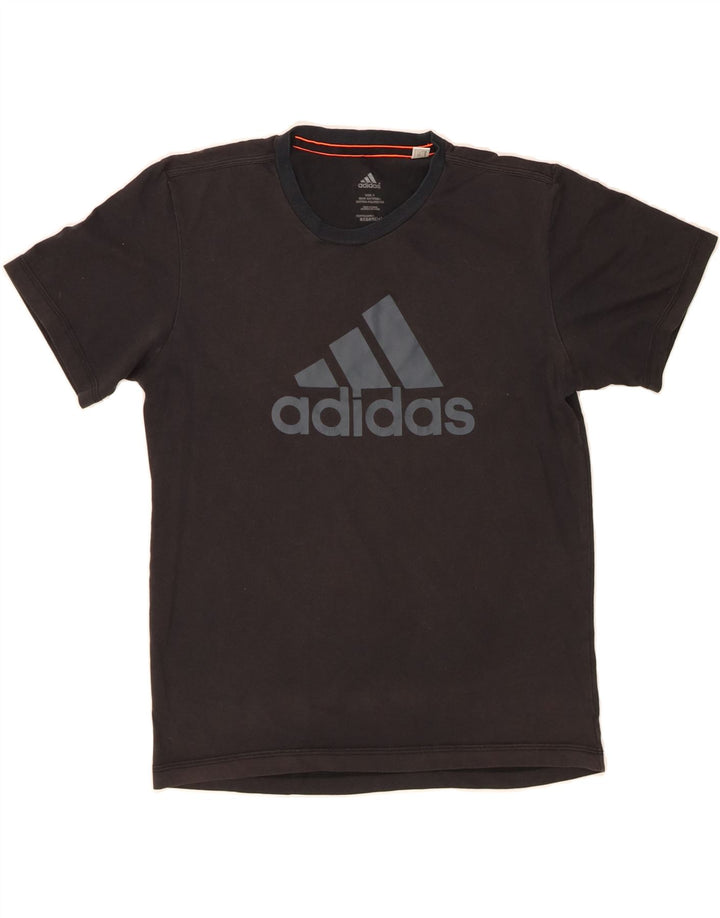 ADIDAS Mens Graphic T-Shirt Top Small Black Cotton Vintage Adidas and Second-Hand Adidas from Messina Hembry 