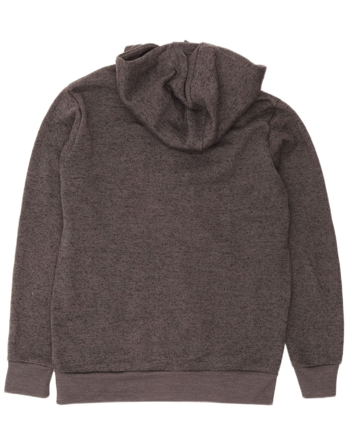Mountain Warehouse Herren-Kapuzenpullover mit Reißverschluss, groß, grau geflecktes Polyester
