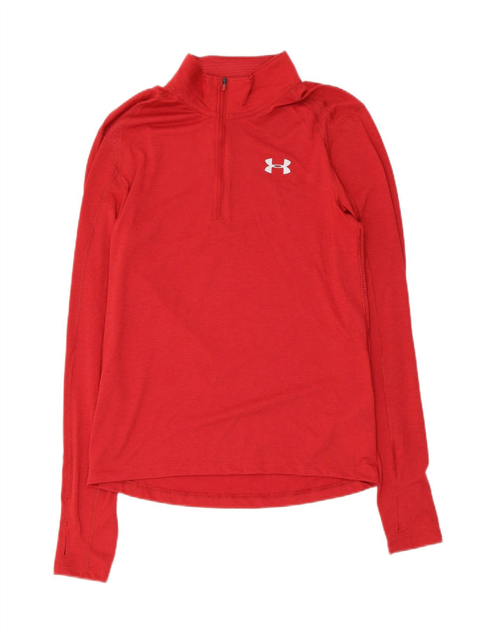 Under Armour Herren Heat Gear Pullover-Trainingsanzug mit Reißverschluss, Größe S, Rot