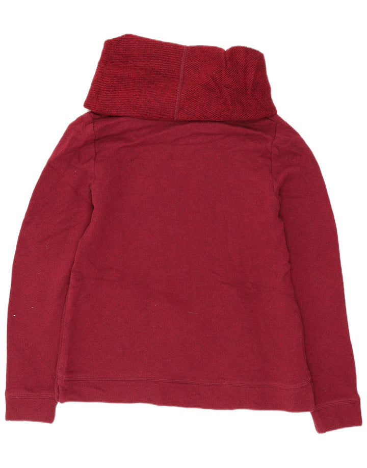 J. Crew Rollkragen-Sweatshirt für Damen, UK 10, Größe S, Burgunderrot, Baumwolle