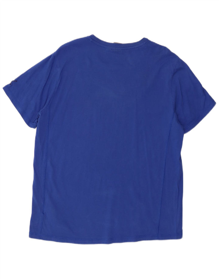 Puma Herren-T-Shirt mit Grafik, groß, aus blauer Baumwolle