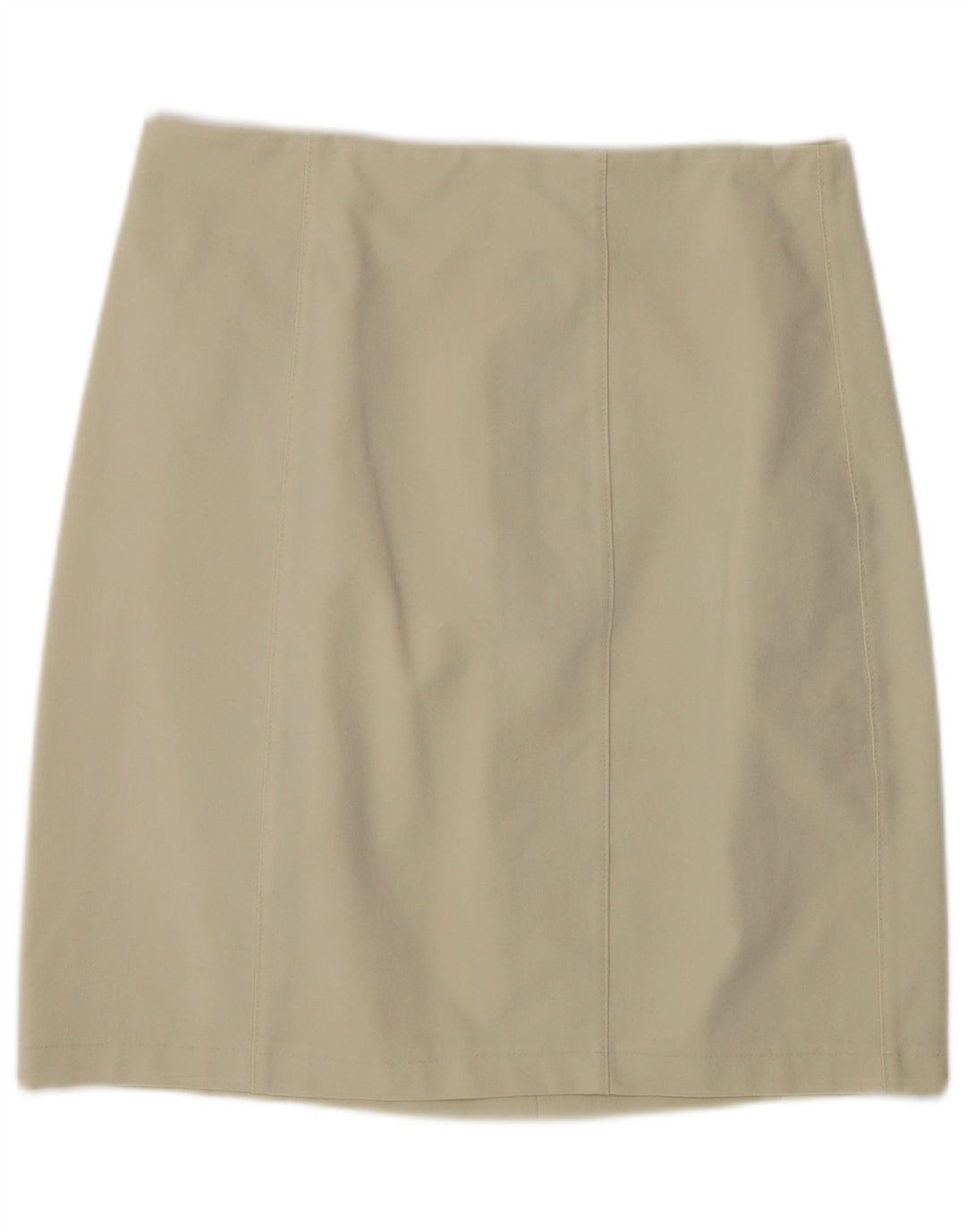 Vintage Damen Minirock Groß W30 Beige Polyamid