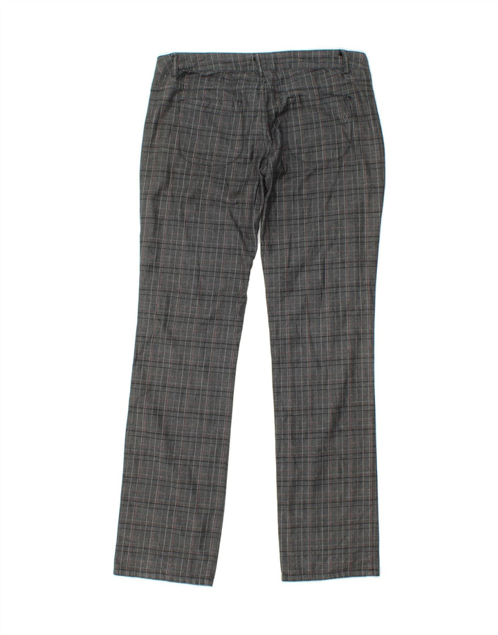 VOLCOM Womens Straight Chino Trousers US 7 Medium W32 L32 Grey Check Vintage Volcom and Second-Hand Volcom from Messina Hembry 