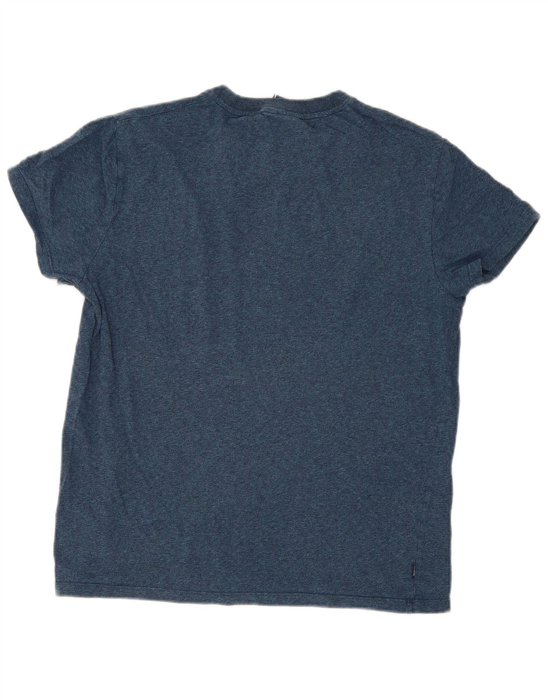 Superdry Herren-T-Shirt-Oberteil, groß, blau gefleckte Baumwolle
