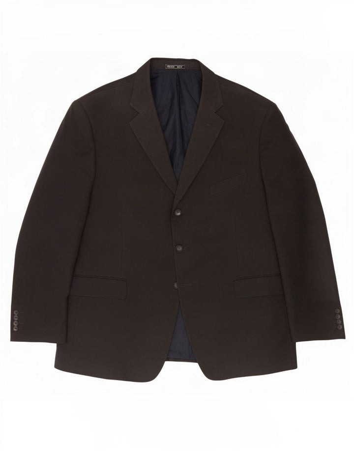 Marks & Spencer Herren-Blazer mit 3 Knöpfen, UK 46, XL, Marineblau, Polyester