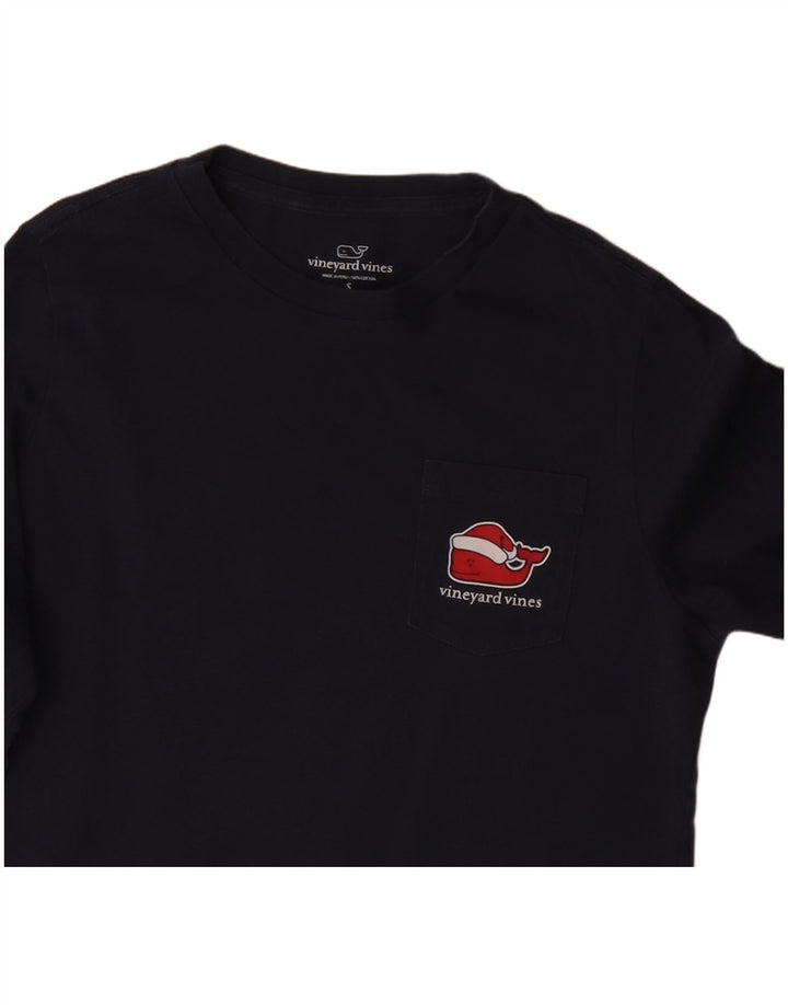Vineyard Vines Langarmshirt mit Grafik für Jungen, 11–12 Jahre, Größe S, Marineblau